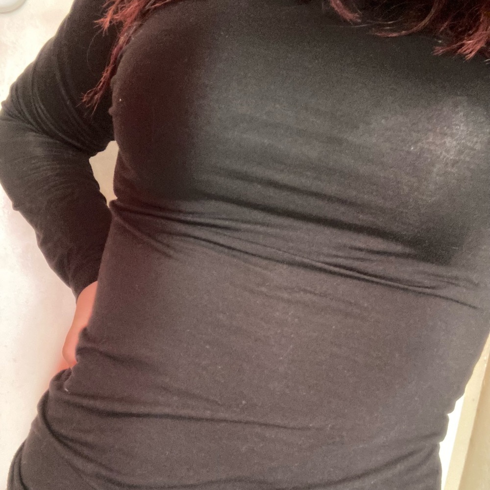 Black long sleeve turtle neck